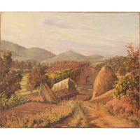 Impressionist Farmyard Landscape