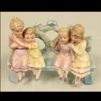Bisque Figure of Children and Mother Seated