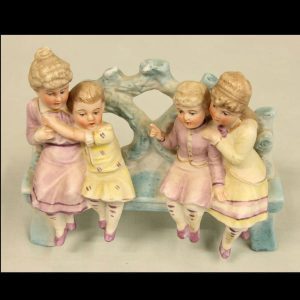 Bisque Figure of Children and Mother Seated