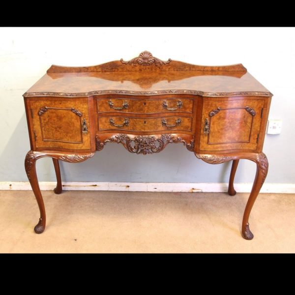 Antique Quality Burr Walnut Small Sideboard