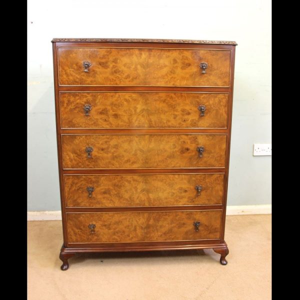 Burr Walnut Chest of Drawers