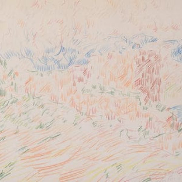Abstract Expressionist Landscape Drawing
