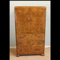 Antique Burr Walnut Chest of Drawers Tallboy