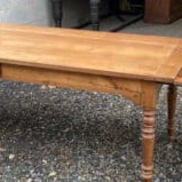 Antique Cherrywood French Refectory Extender Dining Table, c 1840 (370 Cms)