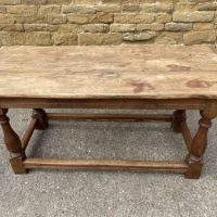 Antique Georgian Country Oak Refectory Dining Table, c1800