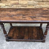 Charles II Antique Oak Refectory Buffet Dining Table