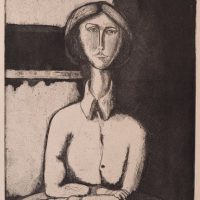 Follower of Picasso &#8211; Etching Portrait of a Lady
