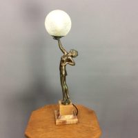 Art Deco Spelter Figural Lamp c1930&#8217;s