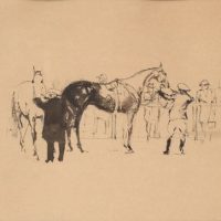 Ynglada, Pere &#8211; Horses at the races.
