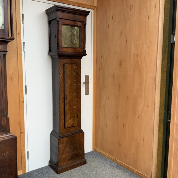 Mahogany Brass Faced Long cased clock circa 1800’s