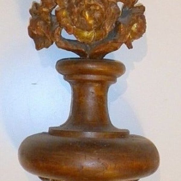 Antique Baroque Wooden Flowers, Early 18th Century.