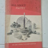 Vintage cookbook titled ‘All About Pastry’ by The Stork Cookery Service
