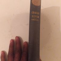 Antique leather-bound book titled ‘Charles Lever’ by Charles Lever