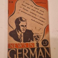Vintage educational booklet titled ‘News in German’ published by D.H. Stott Ltd.