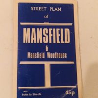 Vintage street plan map titled ‘Street Plan of Mansfield &amp; Mansfield Woodhouse’
