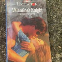 Paperback romance novel titled ‘Valentine’s Knight’ by Renee Roszel, published by Harlequin Temptation