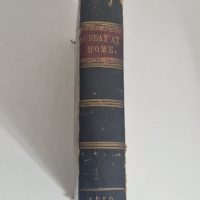 Leather-bound book titled ‘Sunday at Home’ dated 1859