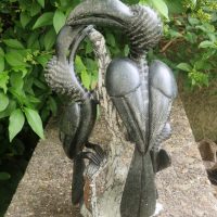 Serpentine stone sculpture titled ‘Heron’ by Zimbabwean Shona art