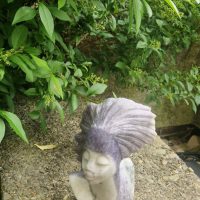 Sandstone sculpture titled ‘Contemplation’ in Shona style