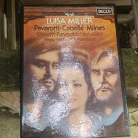 cassettes 2 set of Verdi’s opera ‘Luisa Miller’ featuring Pavarotti, Caballe, and Milnes, conducted by Peter Maag, released by Decca Records