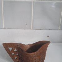 Hand-carved wooden shepherd’s wedding cup from the Balkans