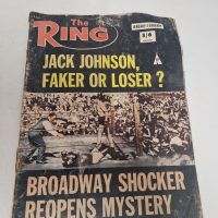 The Ring magazine, January-February 1969 issue featuring ‘Jack Johnson, Faker or Loser?’ and ‘Broadway Shocker Reopens Mystery’