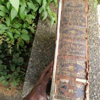 Leather-bound book titled ‘Bunyan’s Choice Works’ edited by Rev. George Offor