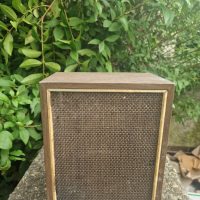 vintage wooden bookshelf speaker