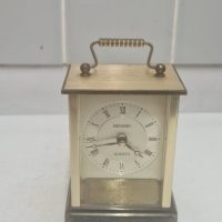 vintage Metamec battery-operated quartz carriage clock