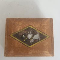 vintage Art Deco marquetry trinket box