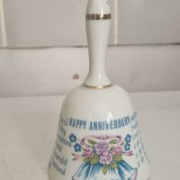 vintage “Happy Anniversary Gifts by Year” porcelain bell