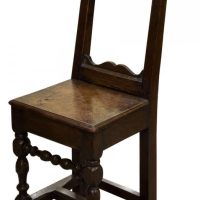 17thc oak back stool circa 1680
