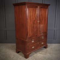 18th Century Mahogany Bachelors Wardrobe