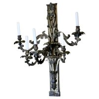 18th century 5 Branch Bronze Wall Sconce Candelabra