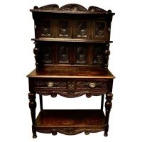 18th Century Carved Dresser with Geometric Carvings
