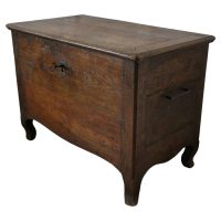18th Century Small French Oak Coffer, Strong Box