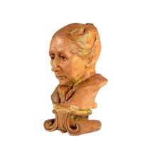 18th Century Terracotta Head Sculpture, Signed Bernardi