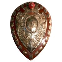 1901 Art Nouveau Cricket Trophy Shield, by Walker Hall and Sons
