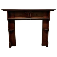 1930s Art Deco Style Mahogany Fireplace