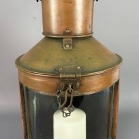 Early 20th Century Copper &amp; Brass Ships Lamp