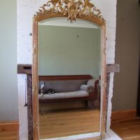 French gilt overmantel mirror
