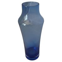 1960s Blue Glass Vase by Tamara Aladin for Riihimäen Lasi Oy A fine h