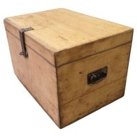 19th C Golden Oak Traveling Silver Chest by Elkington