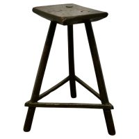 19th Century Ash and Elm Cricket Table Stool