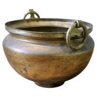 19th Century Brass Planter with Ring Handles