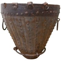 19th Century Brutalist North African water Bucket