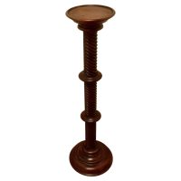 19th Century Carved Mahogany Pedestal Torchere