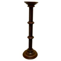 19th Century Carved Mahogany Pedestal Torchere