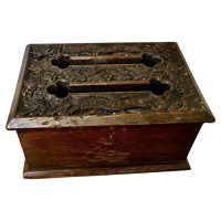 19th Century Carved Oak Correspondence, Post or Letter Box