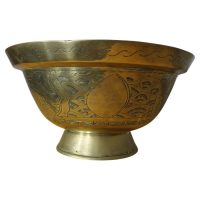 19th Century Engraved Oriental Brass Bowl This is a lovely piece